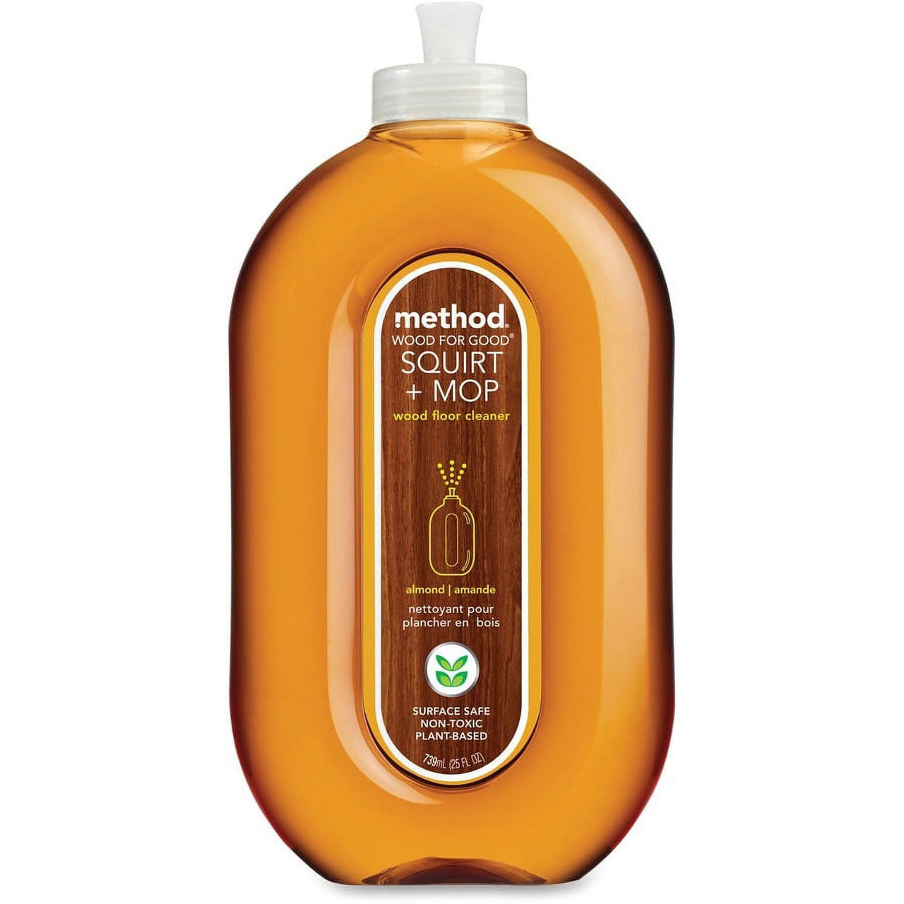 Method Squirt Plus Mop Wood Floor Cleaner, Almond Scent, 25 Oz